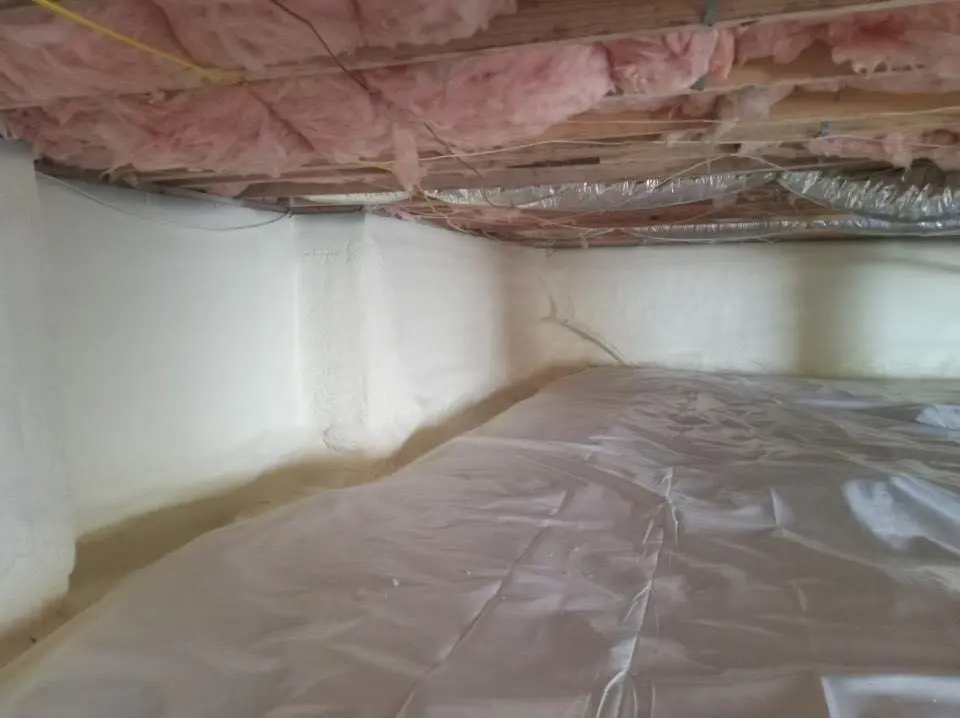 Crawl space encapsulation with closed-cell spray foam for Spray Foam Roofing in Rowlett