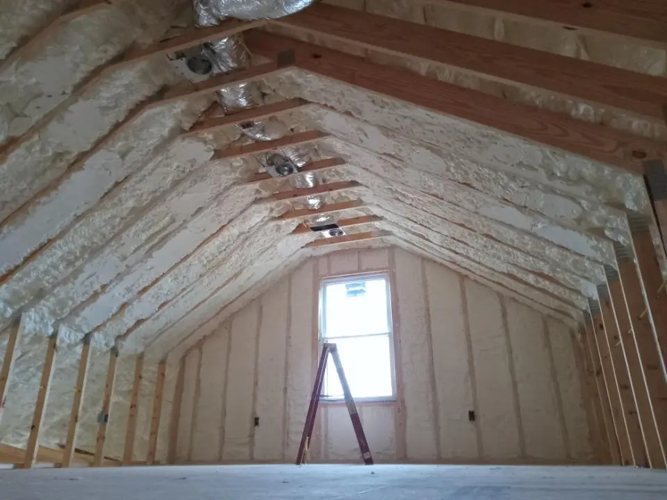 Spray foam roofing application for Crawl Space Insulation project in Rowlett
